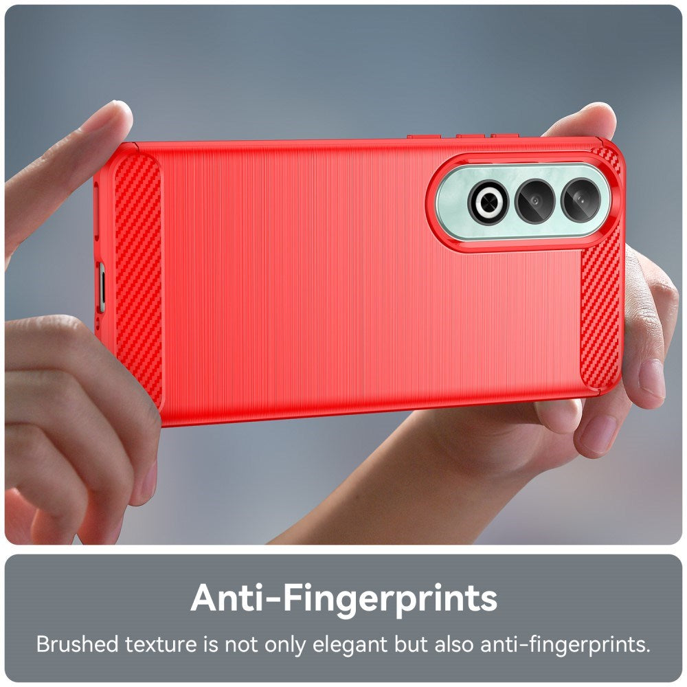 EIDERWOOD OnePlus Nord CE4 (5G) Brushed Carbon Mobil Cover - Rød