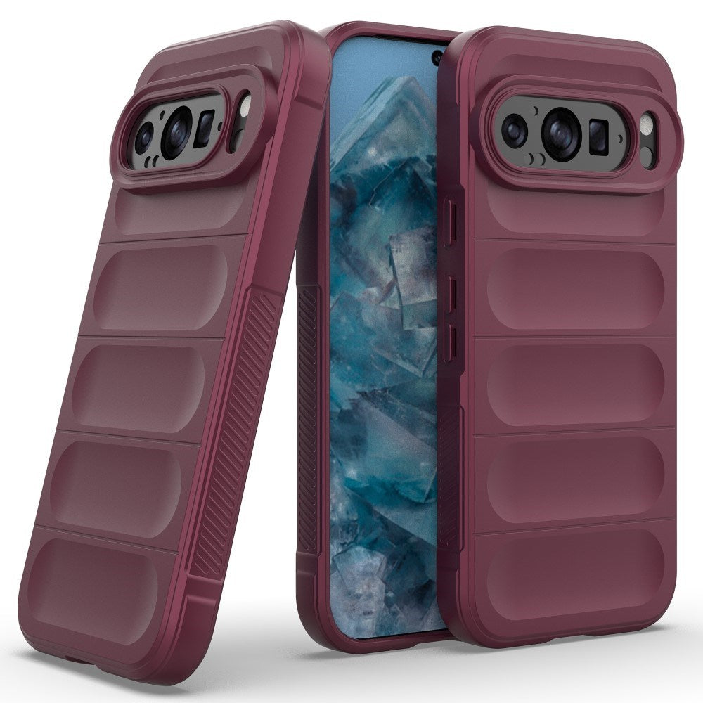 EIDERWOOD Google Pixel 9 Pro Fleksibelt Plastik Mobil Cover - Vinrød