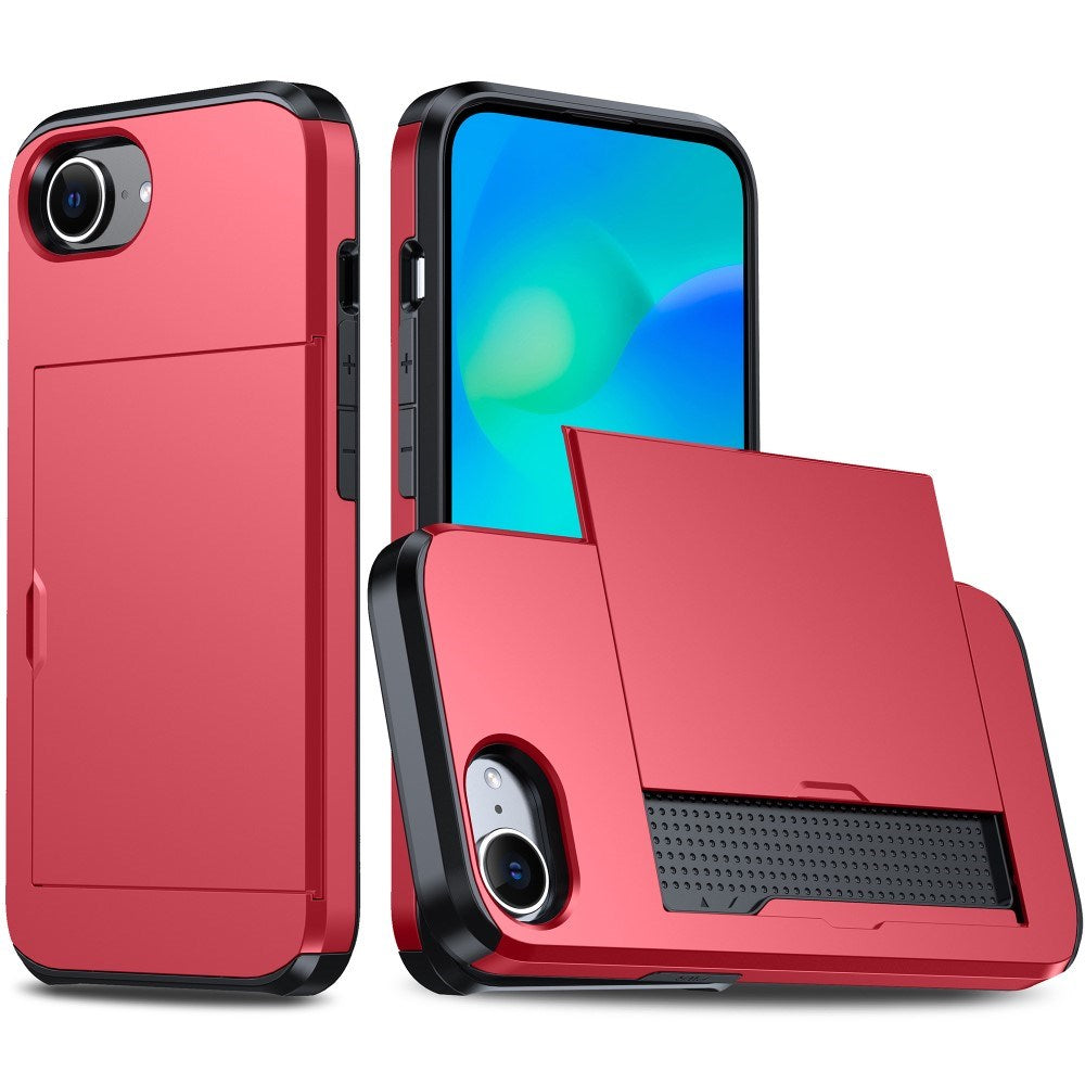 EIDERWOOD iPhone 17e / 16e Cover med Kortholder - Rød