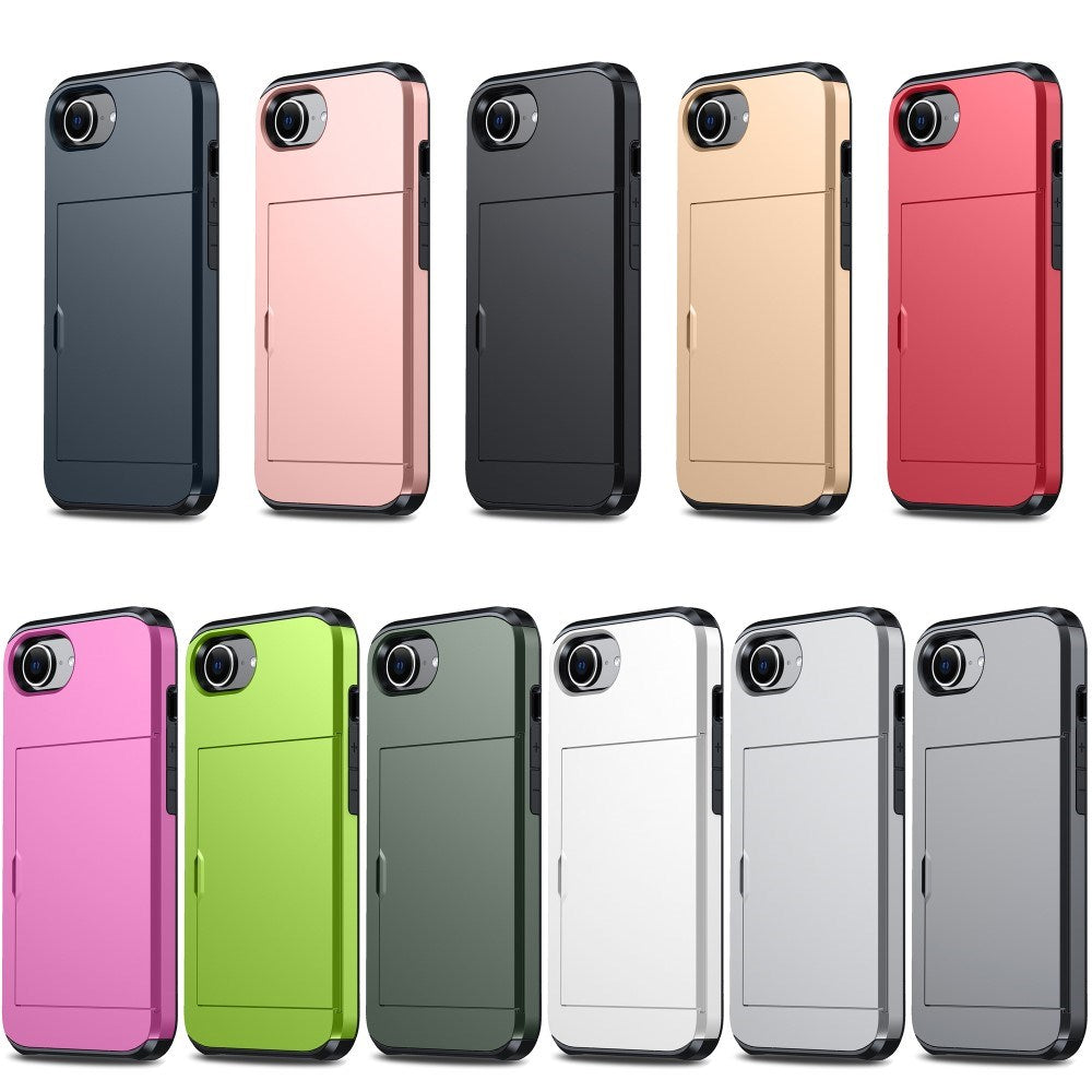 EIDERWOOD iPhone 16e Cover med Kortholder - Sølv