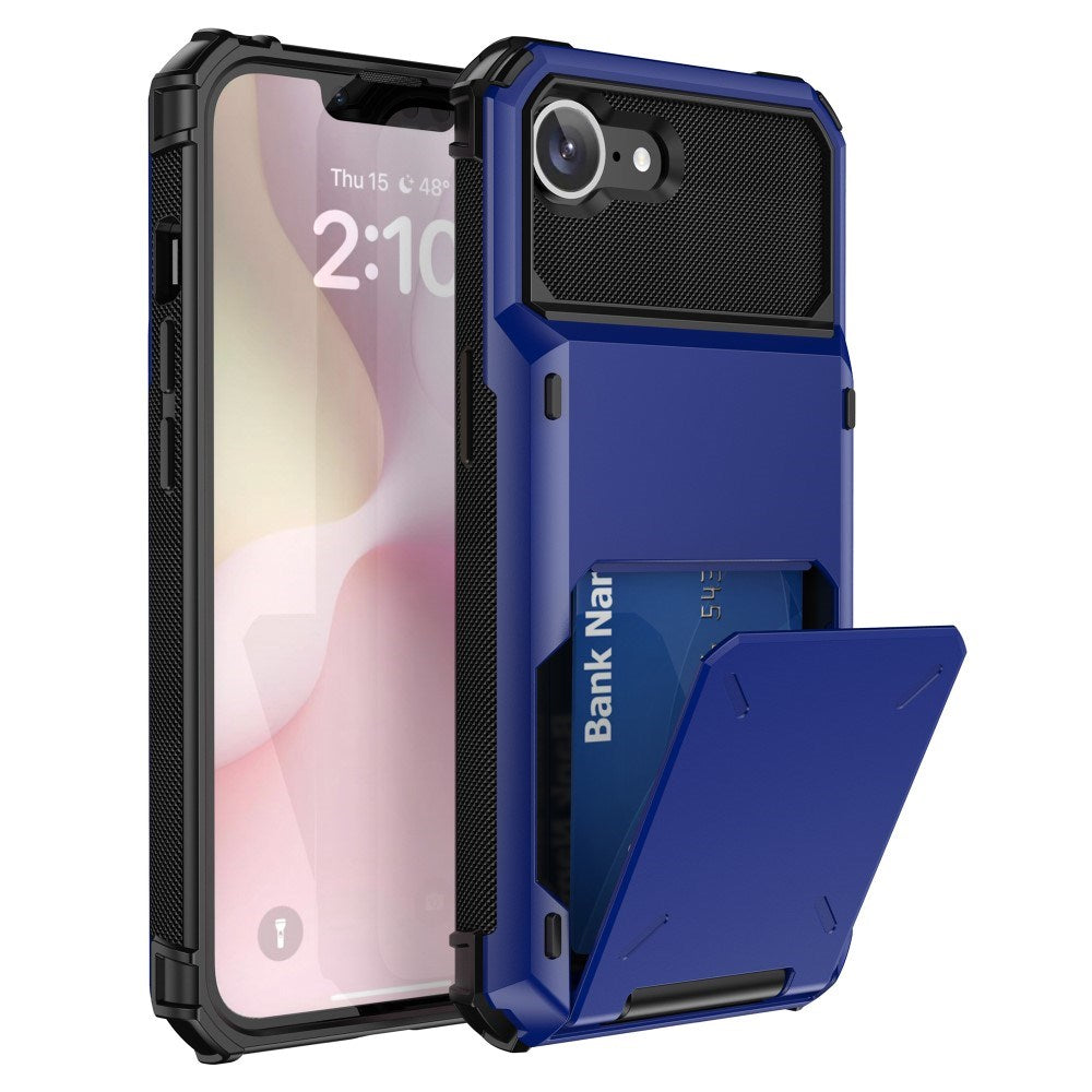 EIDERWOOD iPhone 17e / 16e Mobil Cover m. Kortholder - Blå