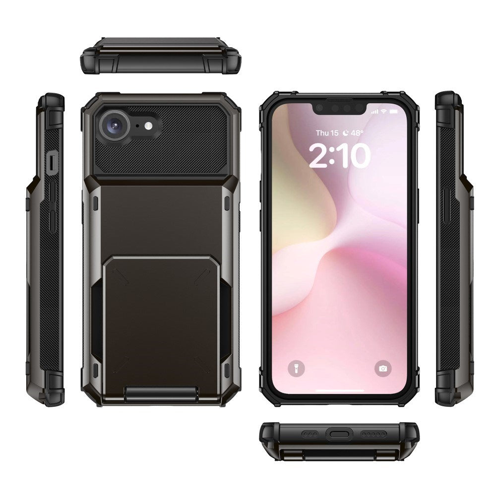 EIDERWOOD iPhone 17e / 16e Mobil Cover m. Kortholder - Blå