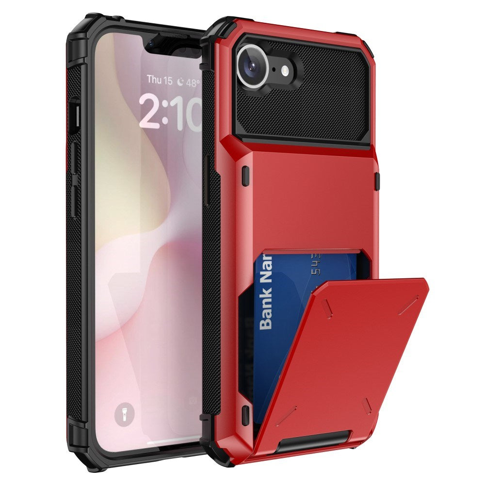 EIDERWOOD iPhone 17e / 16e Mobil Cover m. Kortholder - Rød