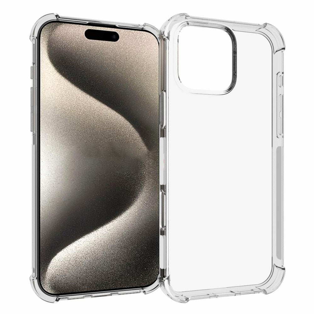 EIDERWOOD iPhone 16 Pro Max Fleksibelt Plastik Mobil Cover m. Kraftige Hjørner - Gennemsigtig
