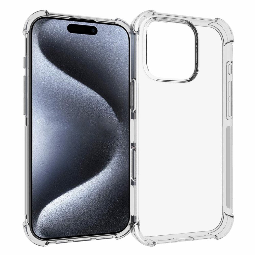 EIDERWOOD iPhone 16 Pro Fleksibelt Plastik Mobil Cover m. Kraftige Hjørner - Gennemsigtig