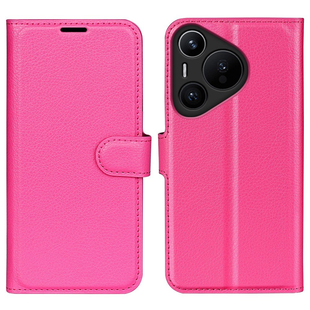 EIDERWOOD - Huawei Pura 70 Pro / 70 Pro+ (Plus) - Kunstlæder Flip Cover m. Kortholder & Ståfunktion - Pink
