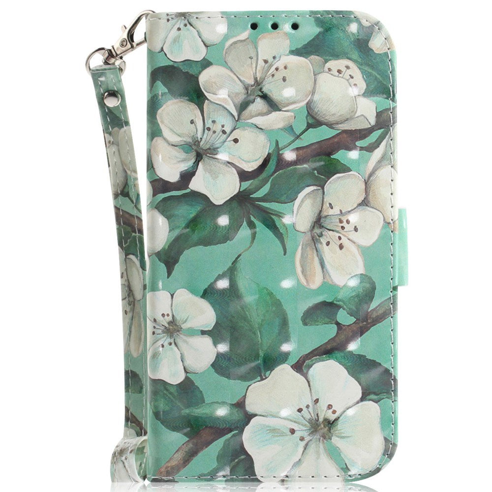 EIDERWOOD Sony Xperia 5 VI Læder Mobil Cover m. Pung & Strop - Hvide Blomster