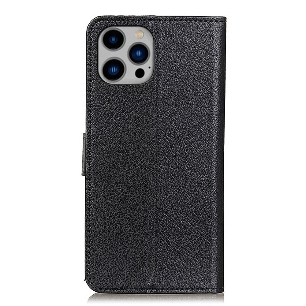 EIDERWOOD iPhone 16 Pro Max Læder Flip Cover m. Kortholder & Stander - Sort
