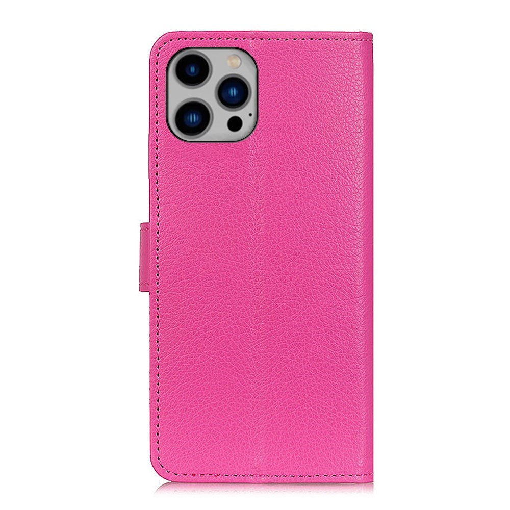 EIDERWOOD iPhone 16 Pro Max Læder Flip Cover m. Kortholder & Stander - Pink