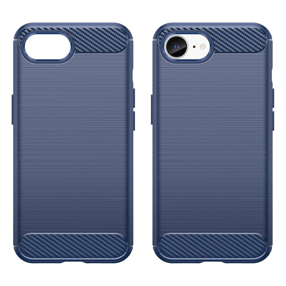 EIDERWOOD iPhone 17e / 16e Brushed Carbon Mobil Cover - Blå