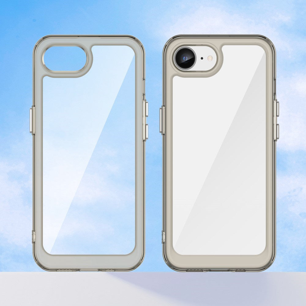 EIDERWOOD iPhone 16e Hybrid Plastik Mobil Cover - Gennemsigtig / Grå