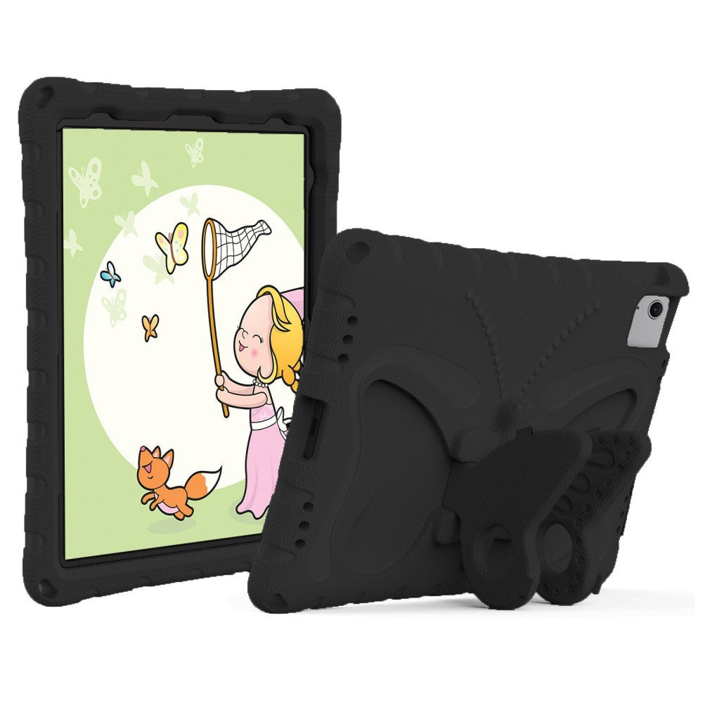 EIDERWOOD iPad Air 11" (2026 / 2025 / 2024) Butterfly Børne Cover m. Skulderstrop & Ståfunktion - Sort