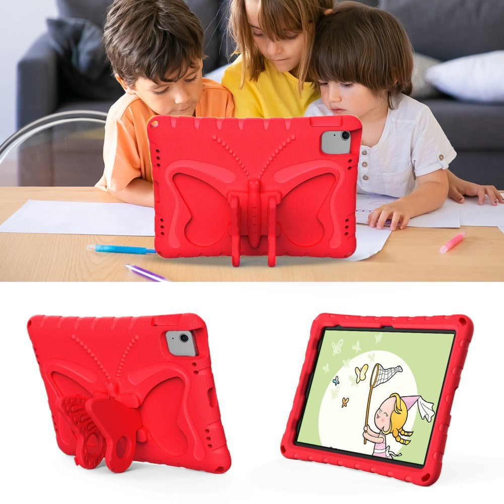 EIDERWOOD iPad Air 11" (2025 / 2024) Butterfly Børne Cover m. Skulderstrop & Ståfunktion - Rød