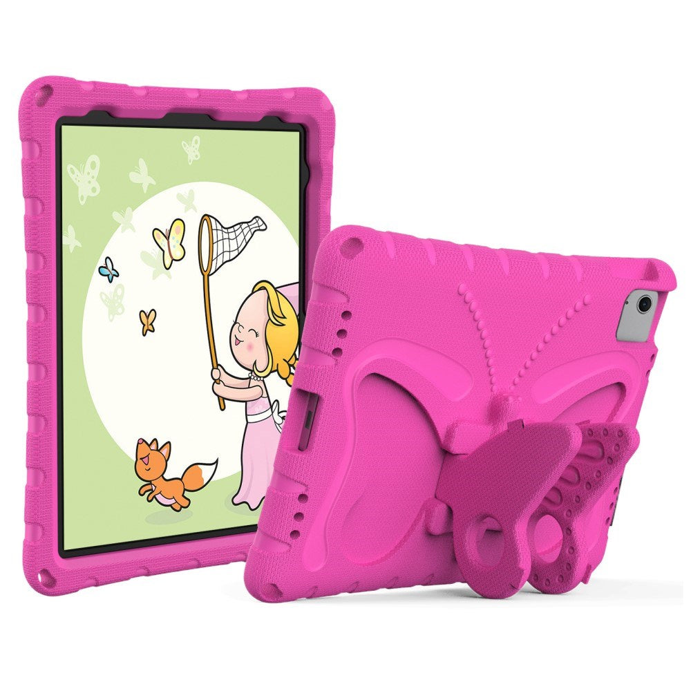 EIDERWOOD iPad Air 11" (2026 / 2025 / 2024) Butterfly Børne Cover m. Skulderstrop & Ståfunktion - Pink
