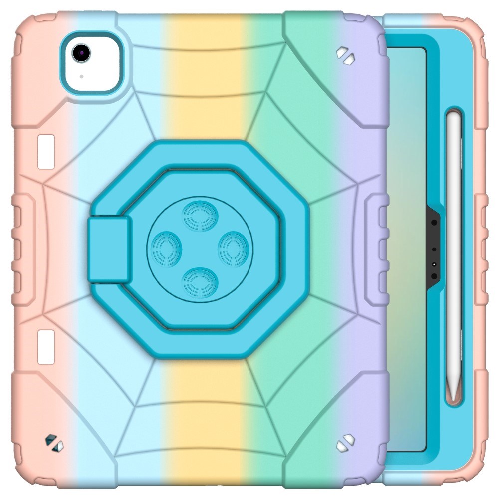 EIDERWOOD iPad Air 11" (2026 / 2025 / 2024) Børne Tablet Cover m. Kickstand & Håndtag - Regnbue