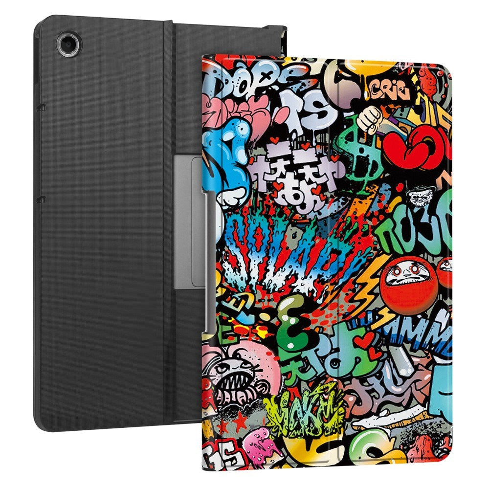 EIDERWOOD Lenovo Tab Plus 11.5" - Vegansk Læder Cover m. Mønster - Graffiti