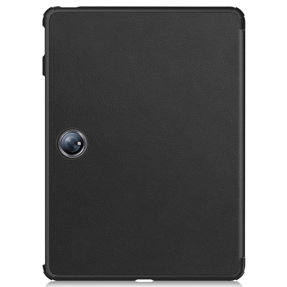 OnePlus Pad 2 Tri-Fold Læder Tablet Cover m. Vågeblus Funktion - Sort