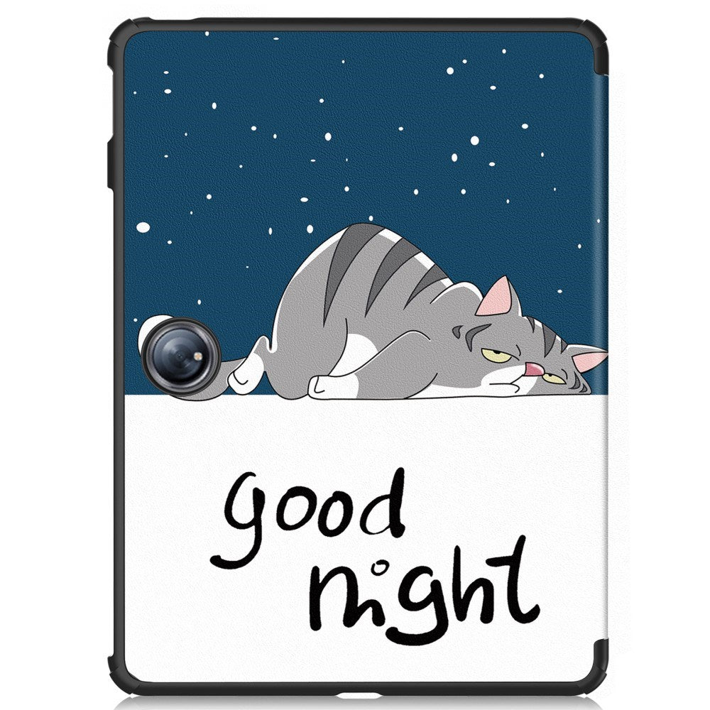 EIDERWOOD OnePlus Pad 2 Tri-Fold Kunstlæder Tablet Cover m. Vågeblus Funktion - Kat