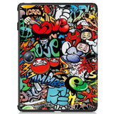 EIDERWOOD OnePlus Pad 2 Tri-Fold Kunstlæder Tablet Cover m. Vågeblus Funktion - Graffiti