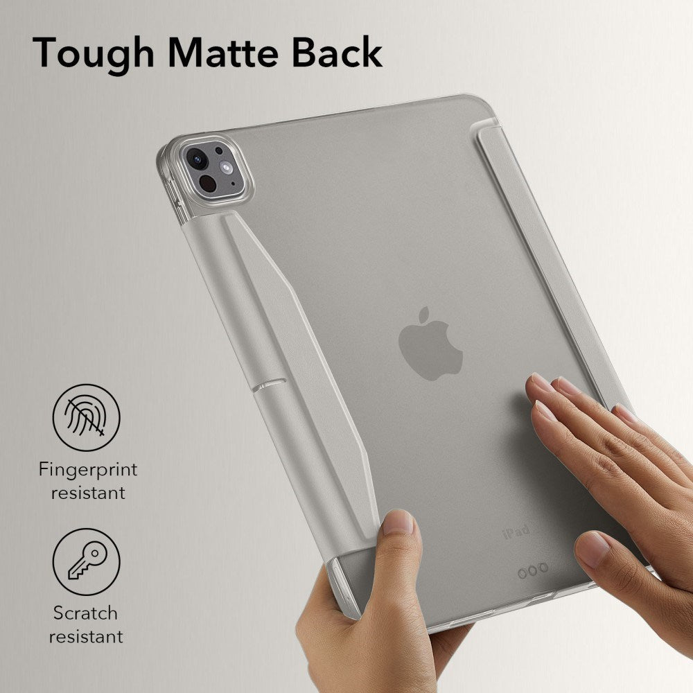 ESR iPad Pro 13" (2025 / 2024) Tri-Fold Flip Cover m. Apple Pencil Holder - Grå
