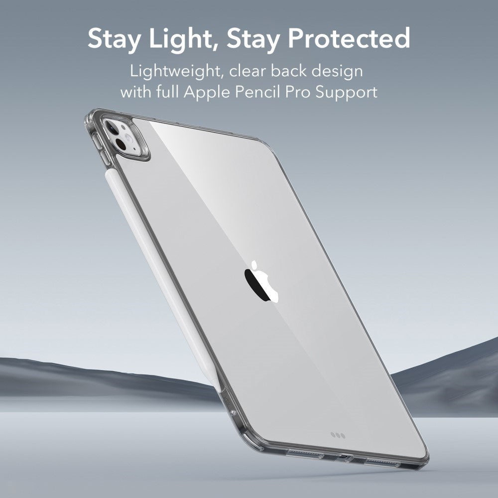 ESR iPad Pro 13" (2025 / 2024) Hybrid Cover - Gennemsigtig / Sort