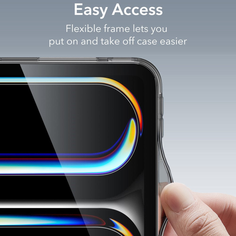 ESR iPad Pro 13" (2025 / 2024) Hybrid Cover - Gennemsigtig / Sort