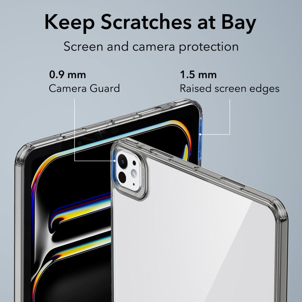ESR iPad Pro 13" (2025 / 2024) Hybrid Cover - Gennemsigtig / Sort