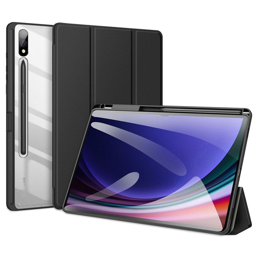 DUX DUCIS TOBY Samsung Galaxy Tab S10 Plus - Shockproof Flip Cover m. Penholder - Sort - (DEMO)