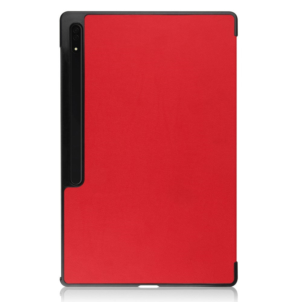 EIDERWOOD Samsung Galaxy Tab S10 Ultra Tri-Fold Læder Tablet Cover m. Standerfunktion - Rød