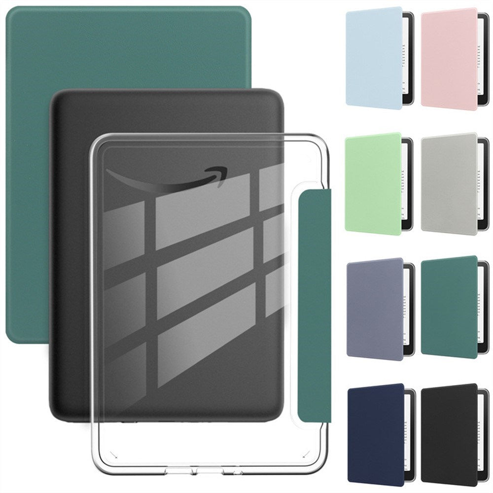 EIDERWOOD Amazon Kindle Paperwhite (2024) Kunstlæder Flip Case - Gennemsigtig / Grå