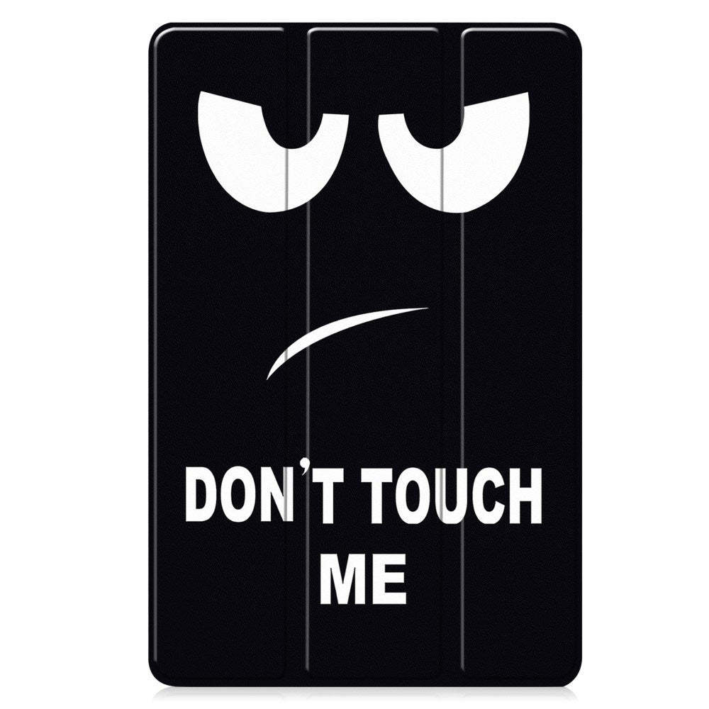 Samsung Galaxy Tab S10 FE+ (Plus) - EIDERWOOD Tri-Fold Kunstlæder Flip Cover m. Mønster - Don't Touch Me