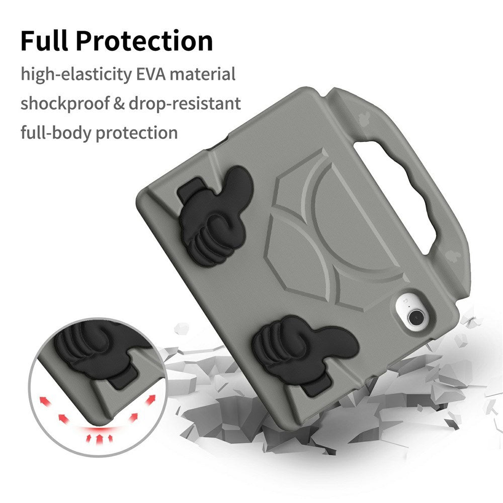 iPad Mini (2024 / 2021) - EIDERWOOD Børne Cover m. Thumb Kickstand - Grå