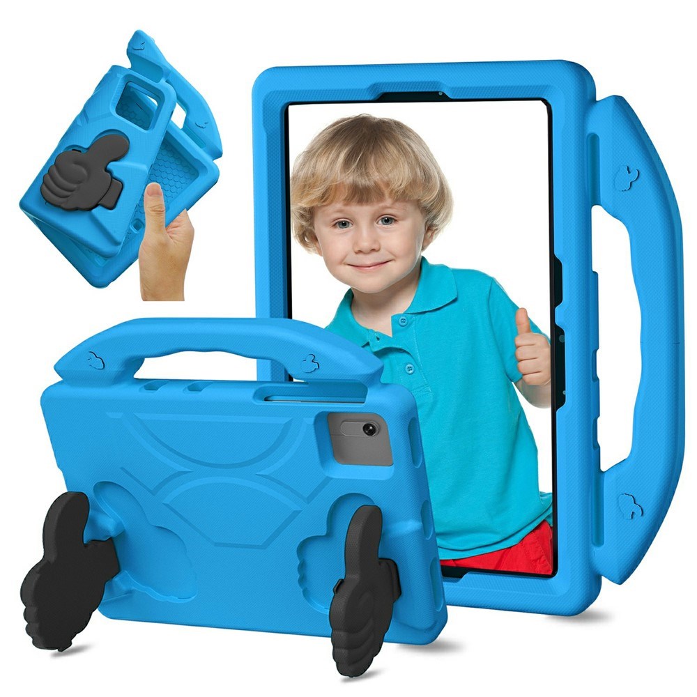 EIDERWOOD Xiaomi Redmi Pad 2 / SE / 6 / 5 / Lenovo Tab M11 / Samsung Galaxy Tab S10 FE / S9 FE / S9 / S8 / S7 Børne Cover m. Stå Funktion - Blå