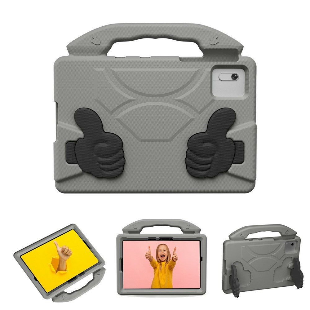 EIDERWOOD Xiaomi Redmi Pad 2 / SE / 6 / 5 / Lenovo Tab M11 / Samsung Galaxy Tab S10 FE / S9 FE / S9 / S8 / S7 Børne Cover m. Stå Funktion - Grå