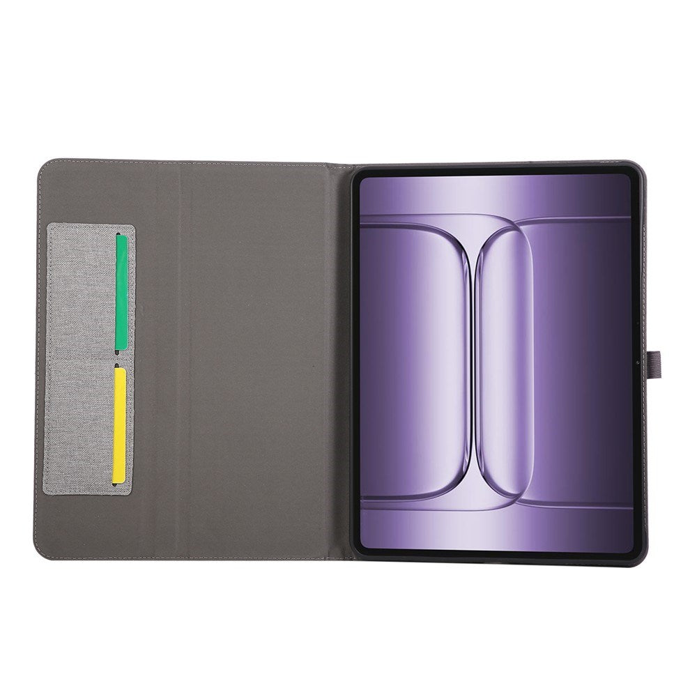 Kunstlæder Flip Cover - OnePlus Pad 3 - Kortholder & Ståfunktion - Grå