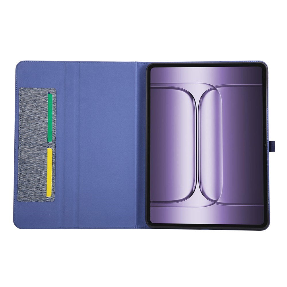 Kunstlæder Flip Cover - OnePlus Pad 3 - Kortholder & Ståfunktion - Blå