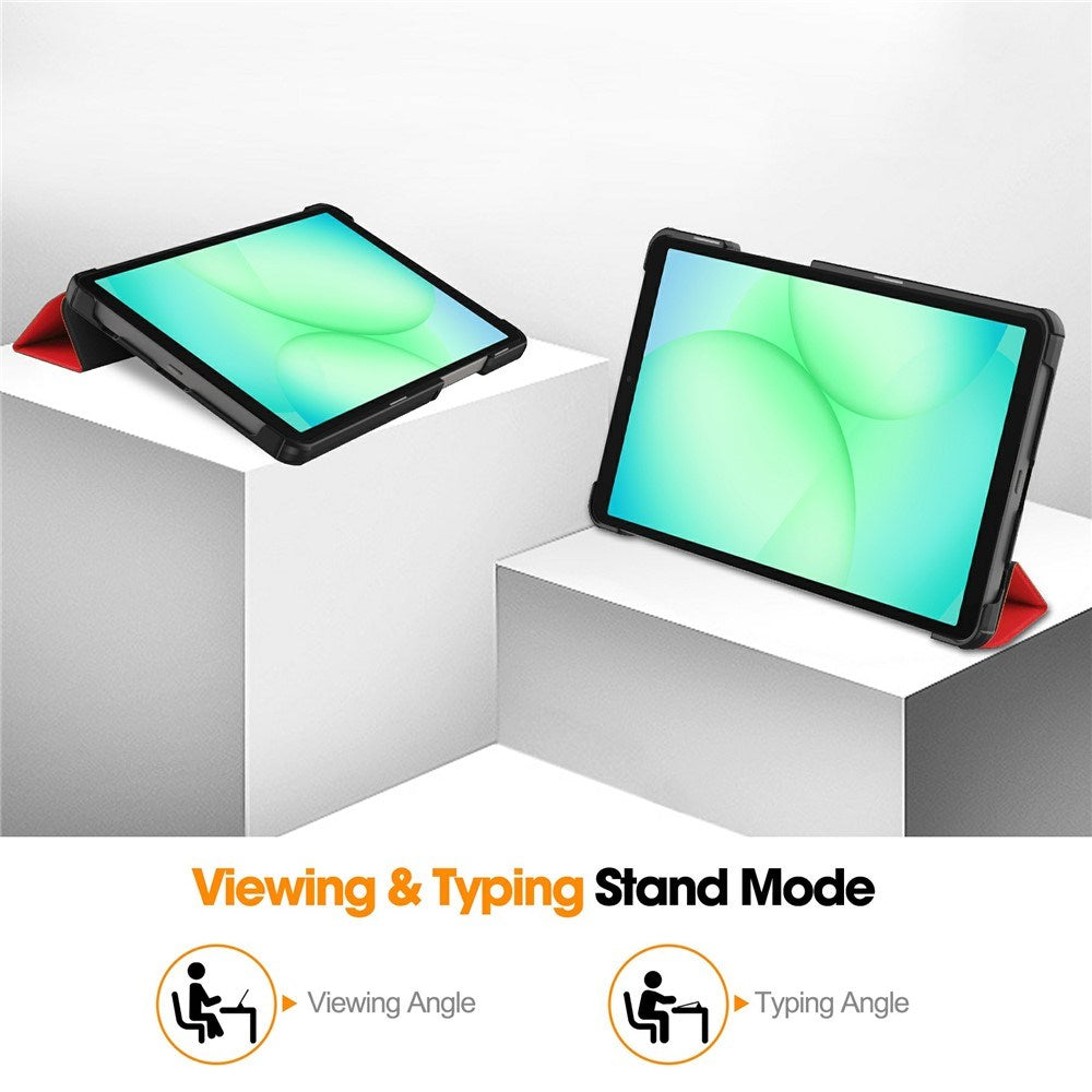 EIDERWOOD Samsung Galaxy Tab A11 Læder Tablet Cover m. Standerfunktion - Rød