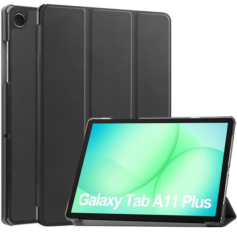 Samsung Galaxy Tab A11+ (Plus) EIDERWOOD Kunstlæder Tablet Cover m. Standerfunktion - Sort