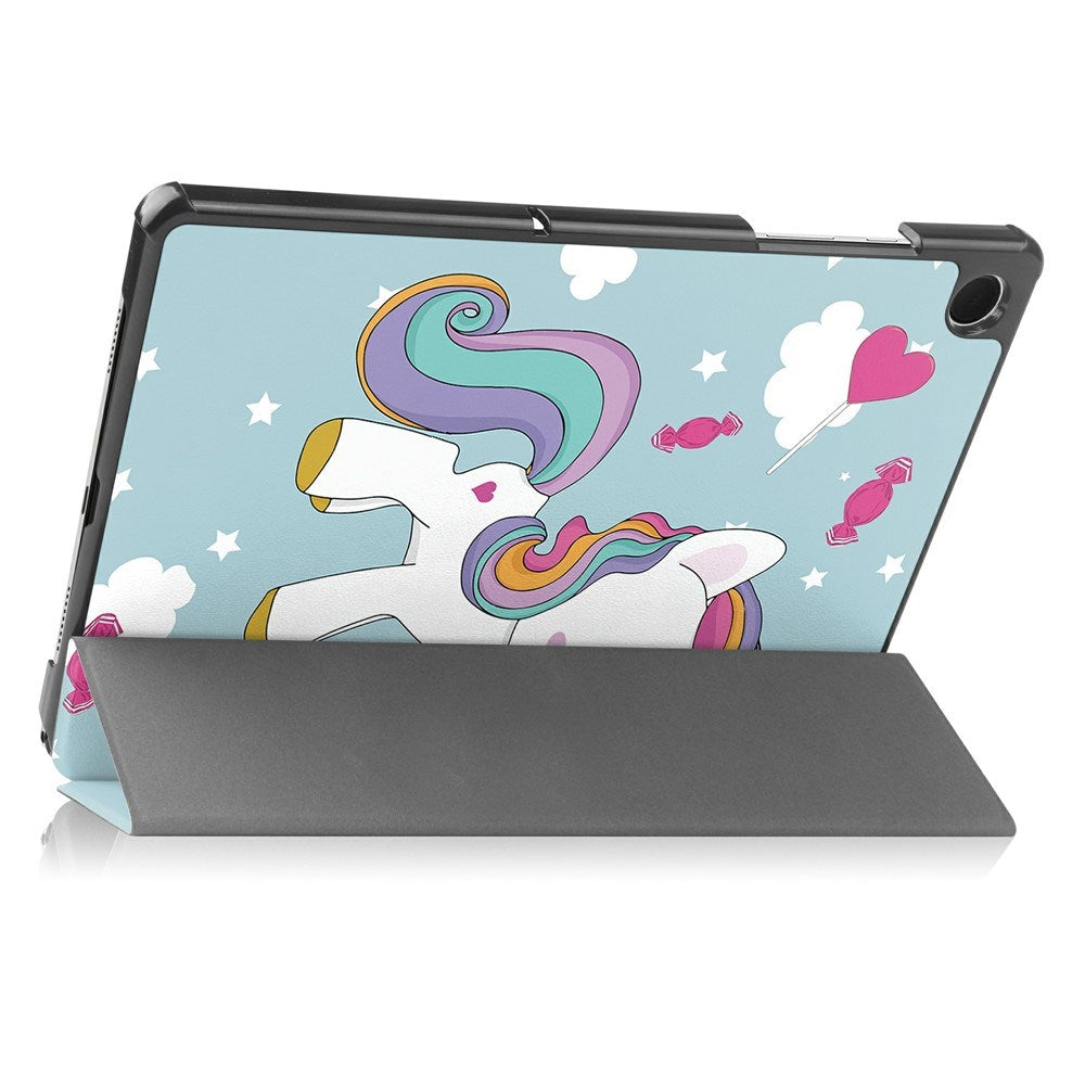Samsung Galaxy Tab A11+ (Plus) EIDERWOOD Kunstlæder Tablet Cover m. Motiv - Enhjørning