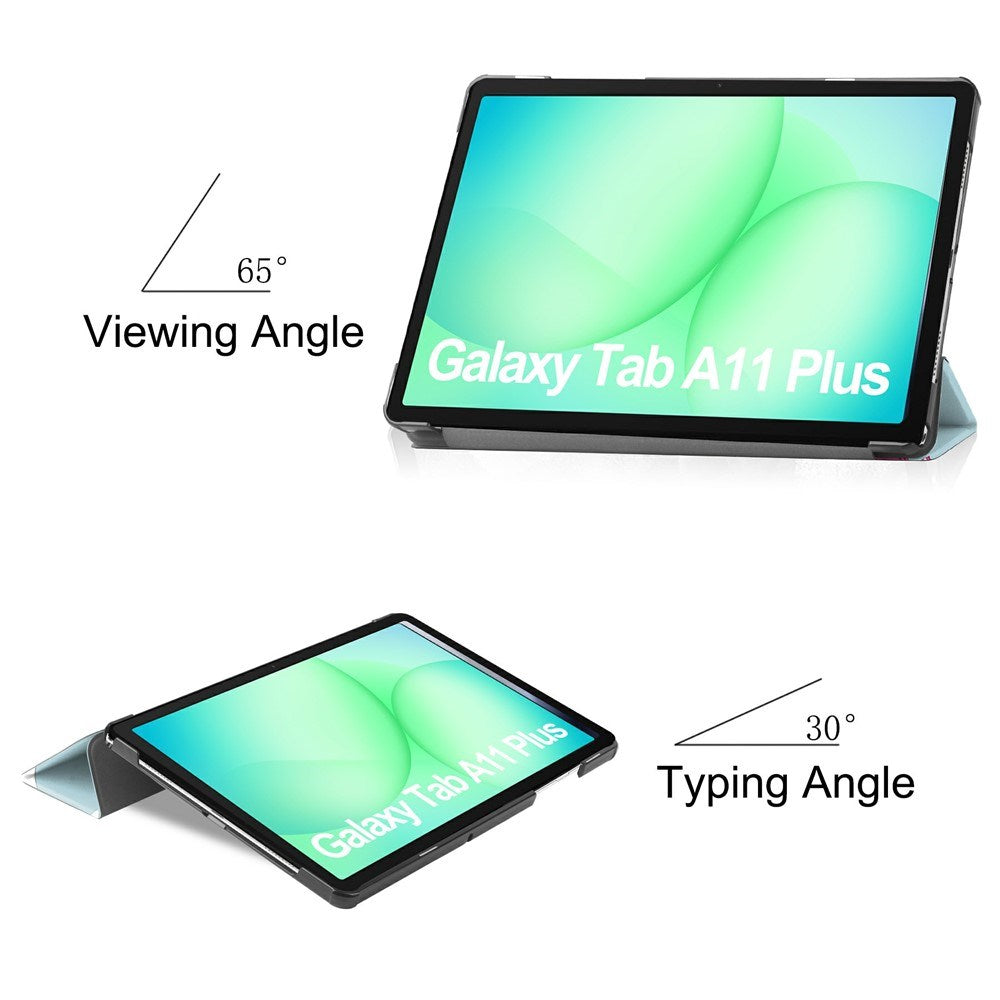 Samsung Galaxy Tab A11+ (Plus) EIDERWOOD Kunstlæder Tablet Cover m. Motiv - Enhjørning
