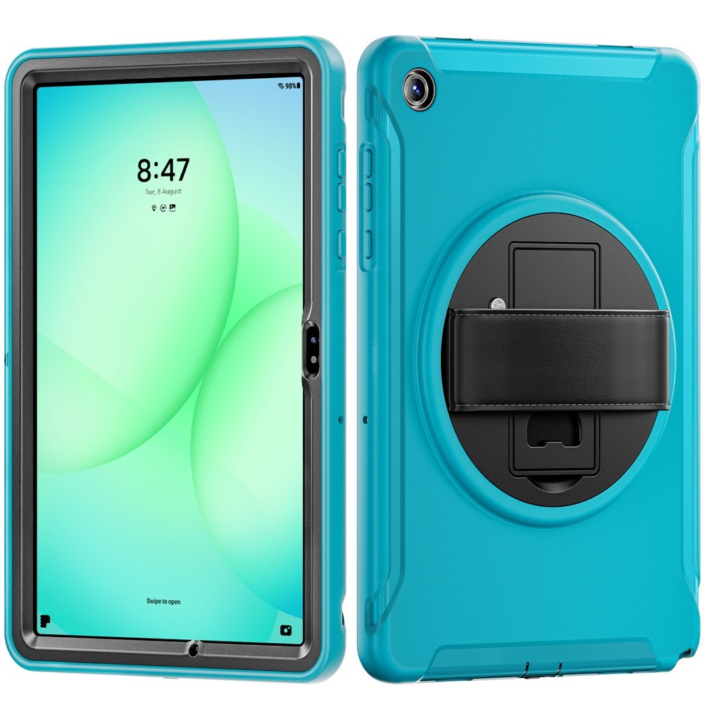 Samsung Galaxy Tab A11+ (Plus) EIDERWOOD Stødabsorberende Cover m. Roterbar Ståfunktion - Petroleumsblå