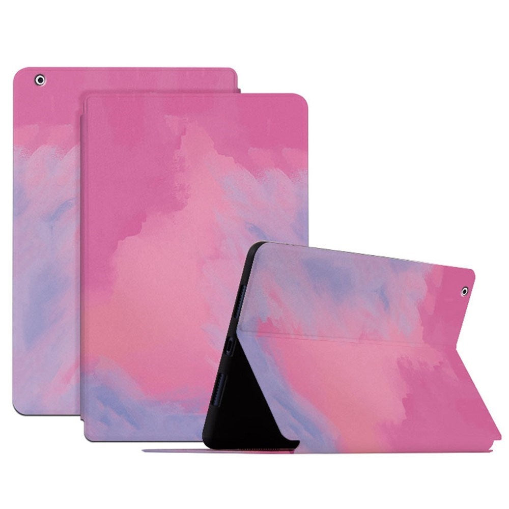 iPad 4 / 3 / 2 - EIDERWOOD Kunstlæder Flip Cover m. Mønster - Lilla
