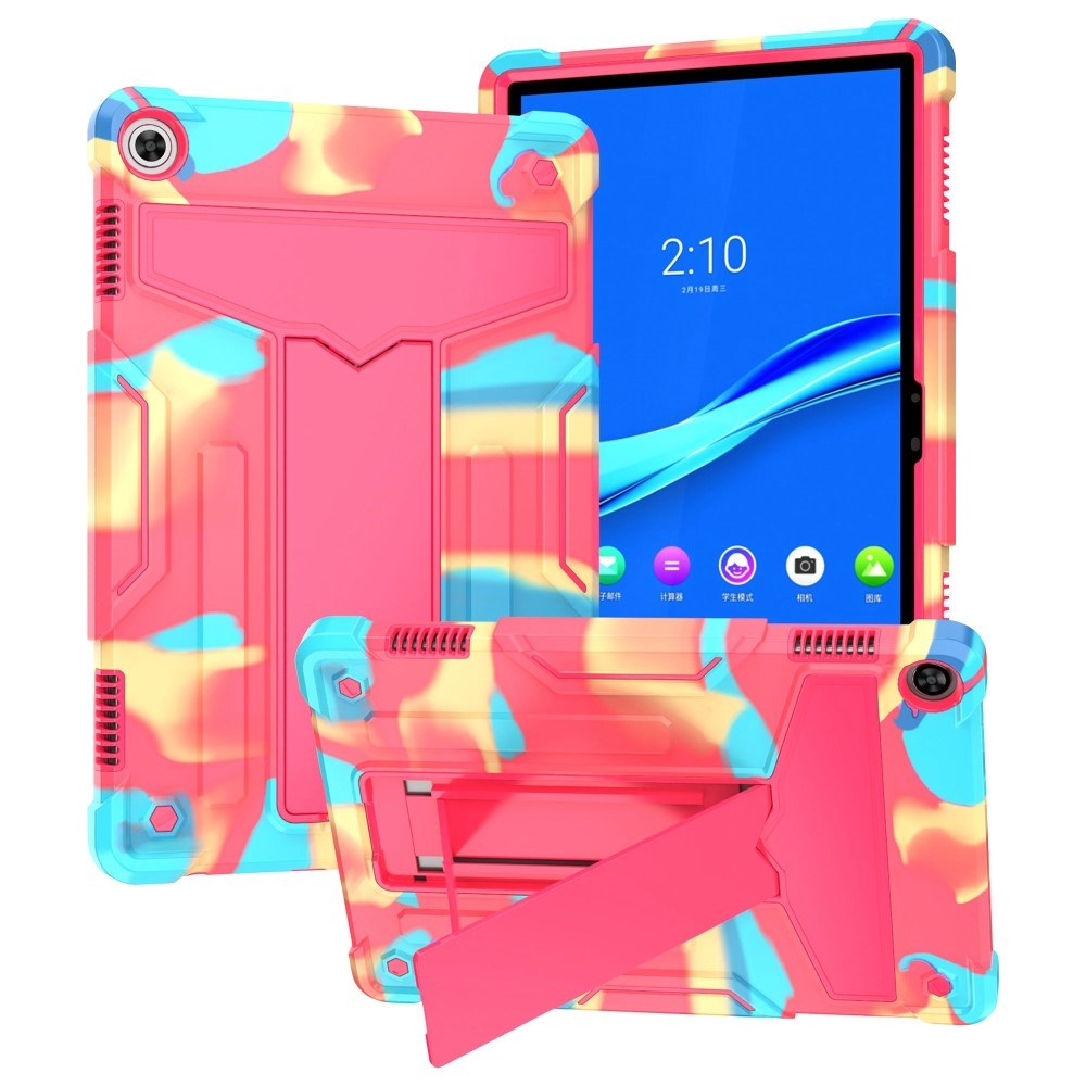 Lenovo Tab M10 (3. Gen) 10.1" (TB-328F/TB-328X) Håndværker Cover m. Ståfunktion - Lyserød / Turkis