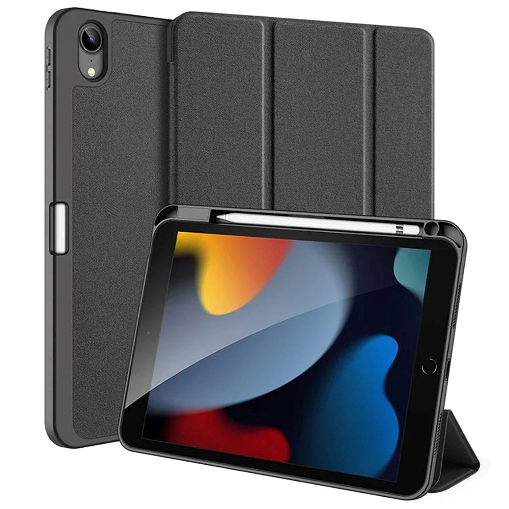 iPad 11" (2025) / iPad 10.9" (2024/2022) Cover - DUX DUCIS DOMO Series Tri-Fold Læder Tablet Cover - Sort