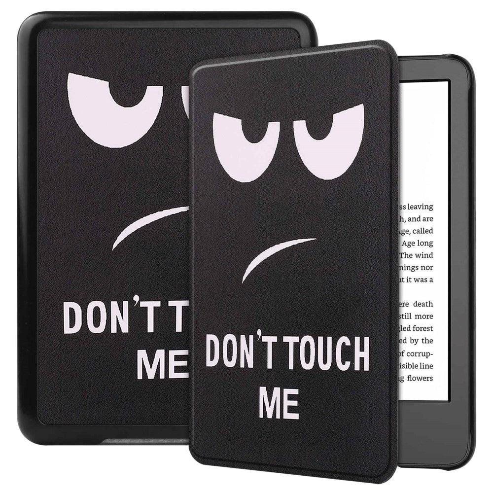 Amazon Kindle 11th Generation (2022) Kunstlæder Kindle Cover m. Vågeblus Funktion - "Don't Touch Me"