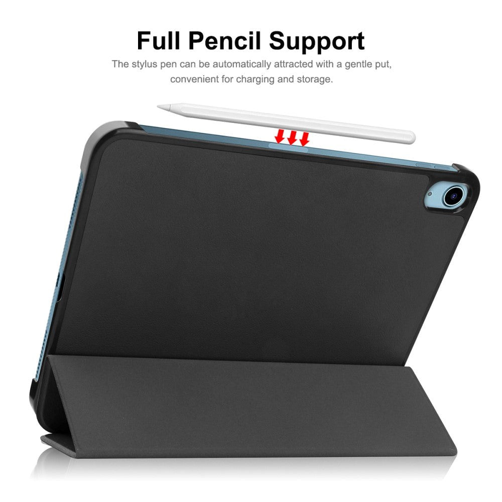ENKAY Apple iPad 11" (2025) / iPad 10.9" (2024/2022) Læder Flip Cover m. Stand - Sort