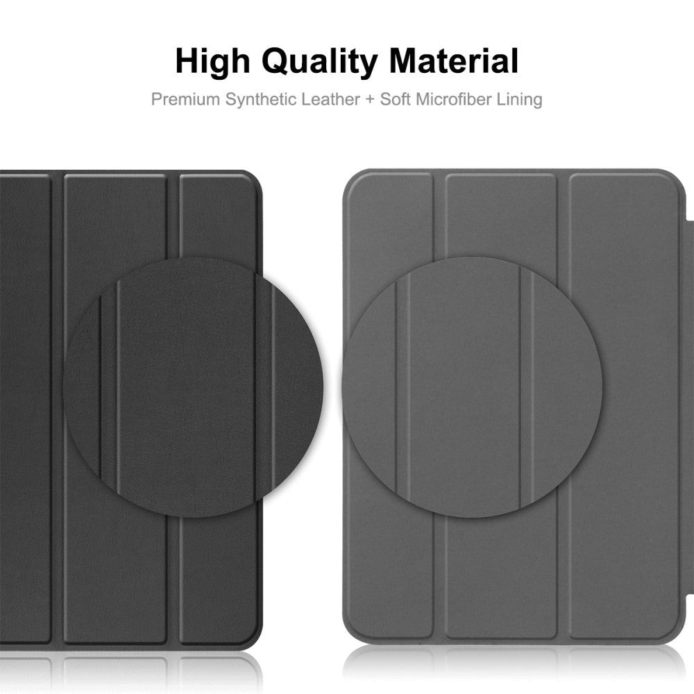 ENKAY Apple iPad 11" (2025) / iPad 10.9" (2024/2022) Læder Flip Cover m. Stand - Sort