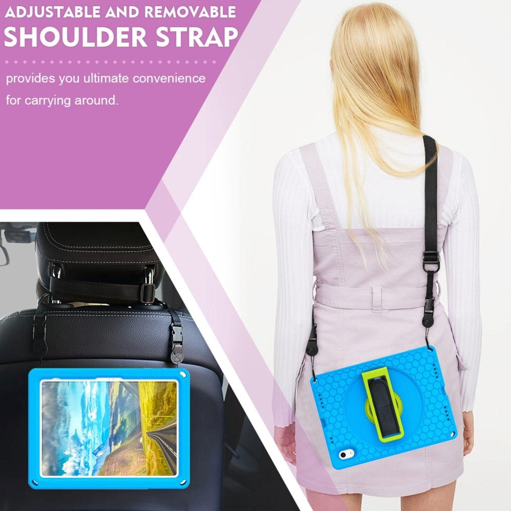 iPad 11" (2025) / iPad 10.9" (2024/2022) EVA Skum Tablet Cover m. Kickstand & Håndholder - Blå