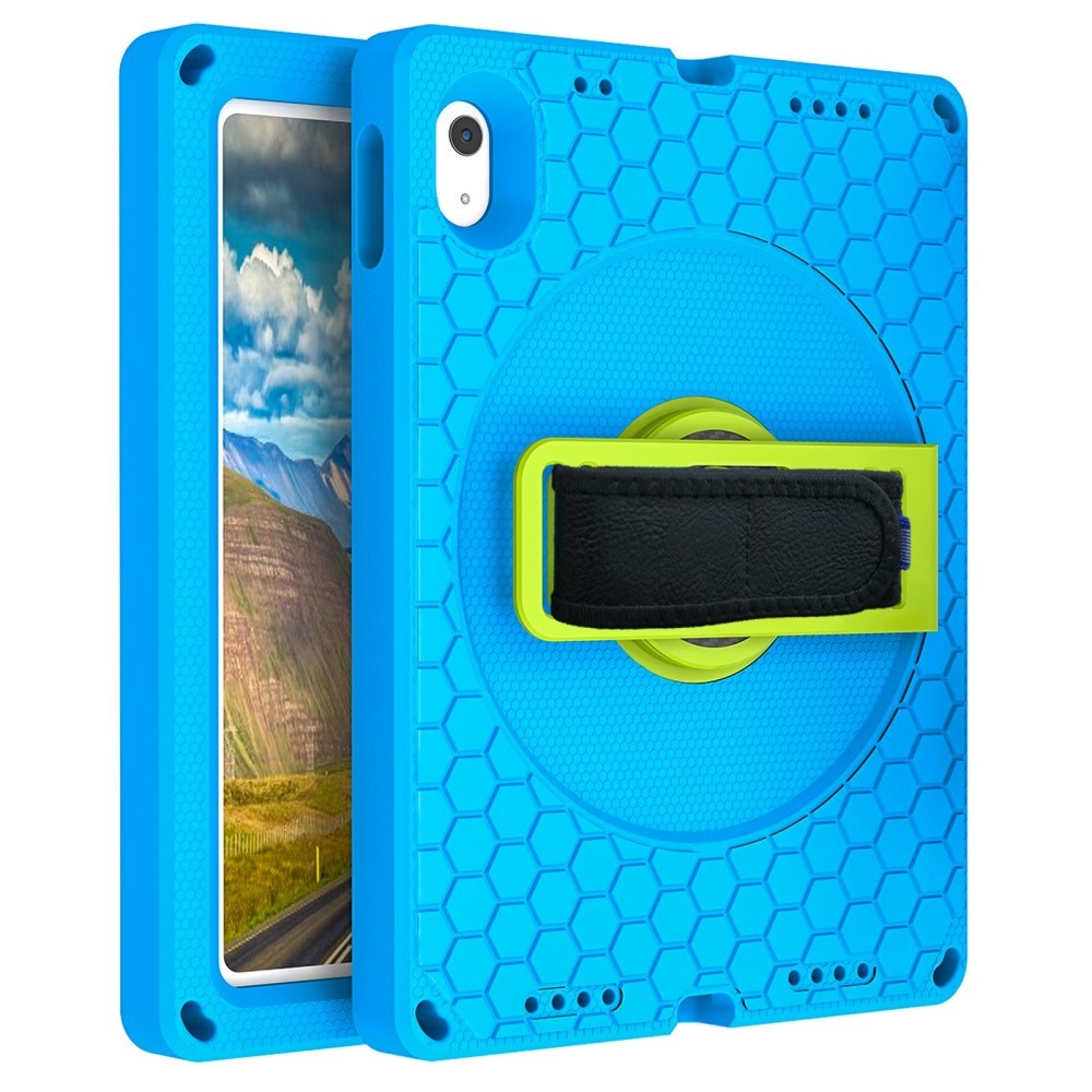 iPad 11" (2025) / iPad 10.9" (2024/2022) EVA Skum Tablet Cover m. Kickstand & Håndholder - Blå