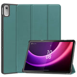 Lenovo Tab P11 Gen. 2 Tri-fold Læder Tablet Cover m. Vågeblus Funktion - Grøn